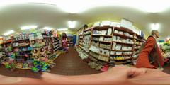 360-degree view of a 99 cent shop in Pesaro