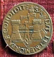 Gianfrancesco Enzola medallion with Pesaro Castle