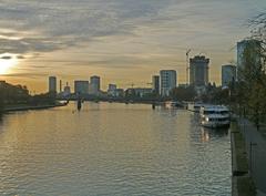 view from Alte Brücke to Main panorama with Eiserner Steg