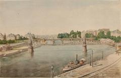 Eiserner Steg bridge in Frankfurt, signed and dated 'CWimmer 86'