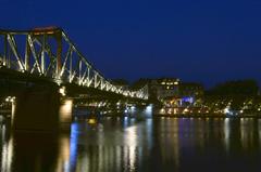 Der Eisener Steg pedestrian bridge over the Main River in Frankfurt