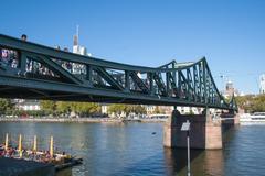 Eiserner Steg pedestrian bridge over the Main River in Frankfurt