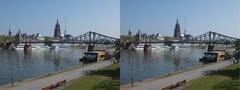 Eiserner Steg bridge in 3D Frankfurt