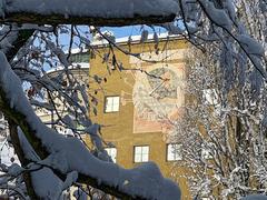 Deutsches Museum and Volksbad in snow