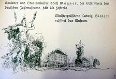 Illustration from the commemorative publication for the inauguration of the German Hunting Museum in the north wing of Nymphenburg Palace in October 1938