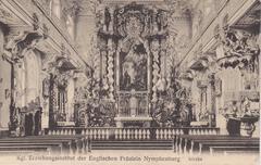 Postcard from 1910 of the Nymphenburg Abbey Church