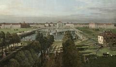 Painting of Nymphenburg Palace viewed from the city side