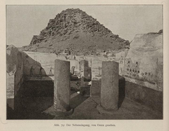 Ancient Egyptian side entrance to mortuary temple from Ludwig Borchardt's Das Grabdenkmal des Königs Sahur-Re (1910)