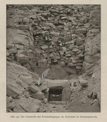 Entryway into the substructure of Sahure's pyramid from Ludwig Borchardt's book