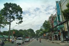 Busy street scene in District 10, Ho Chi Minh City