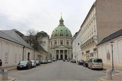 Frederik's Church (The Marble Church) view from Amalienborg Palace