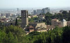 Monestir de Santa Maria de Pedralbes viewed from Oreneta Park in Barcelona