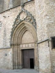 Gothic portal of Santa Maria de Pedralbes Monastery in Barcelona