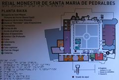 Ground floor plan of Monestir de Santa Maria de Pedralbes in Barcelona