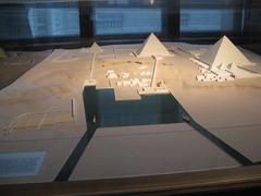 Model of Giza pyramid complex at Kunsthistorisches Museum