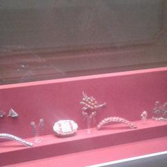 Exquisite jewelry display in a museum