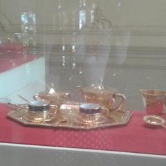 antique jewelry displays in a museum