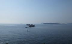 View of Grebeni Islands near Dubrovnik from Petka Park