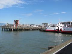 Boats moored at Fisherman's Wharf in San Francisco