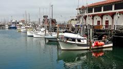 Fishing fleet at Fisherman’s Wharf in California