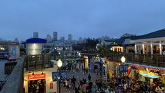 Clouds over Pier 39 in Fisherman's Wharf, California