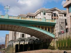 east face of Southwark Bridge from north foreshore of River Thames