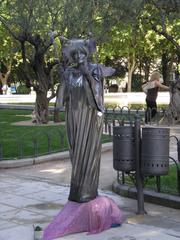 Living statue at Plaza de España in Madrid, Spain