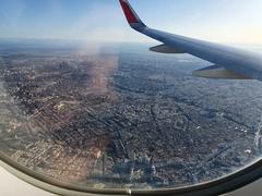 Aerial view of Madrid and the Plaza de España