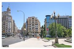 Calle de la Princesa and Plaza de España in Madrid, Spain