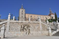 Scenic view of Toledo from a high vantage point, featuring historical architecture and the Tagus River