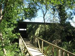 Observation hut in Aiguamolls Natural Park, Catalonia, Spain