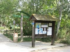 Educational signs in Aiguamolls Natural Park, Catalonia, Spain