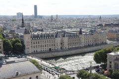 La Conciergerie in Paris viewed from the Saint-Jacques Tower