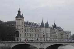 Pont au Change, Conciergerie, Cour de Cassation building, Quai de l'Horloge, 1st arrondissement, Paris, France