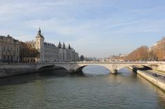 Paris Pont au Change with Seine River