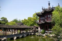 Jade Water Corridor, Jade Rock, and Tingtao Tower at Yu Garden in Shanghai