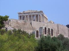 The Parthenon and the theatre of Herodes Atticus in the Acropolis of Athens