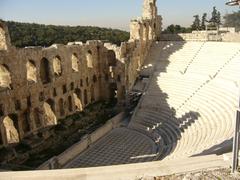 Acropolis Theatre in Athens panoramic view