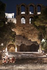 Odeon of Herodes Atticus at night