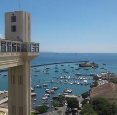 Elevador Lacerda and Forte São Marcelo in Salvador, Brazil