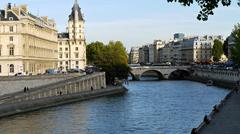 Palais de Justice and Pont Saint-Michel in Paris, France