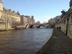 Walking along the banks of the Seine in Paris