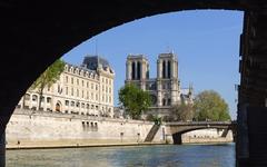 quai du Marché-Neuf, Notre-Dame de Paris, Petit-Pont, view from Pont Saint-Michel, Paris