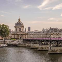 Love locks on Pont des Arts bridge in Paris