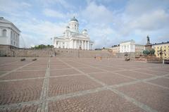 Helsinki cityscape with Uspenski Cathedral