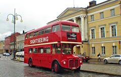 Old London Transport RM double decker bus now a tour coach in Helsinki