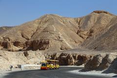 road leading to the Valley of the Kings in Luxor, Egypt