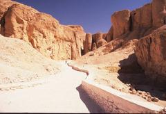 A panoramic view of the Valley of the Kings in Egypt