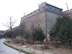 medieval stone battlements