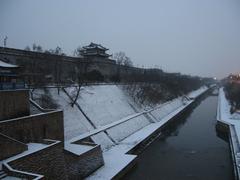 City Wall and Ditch in Twilight